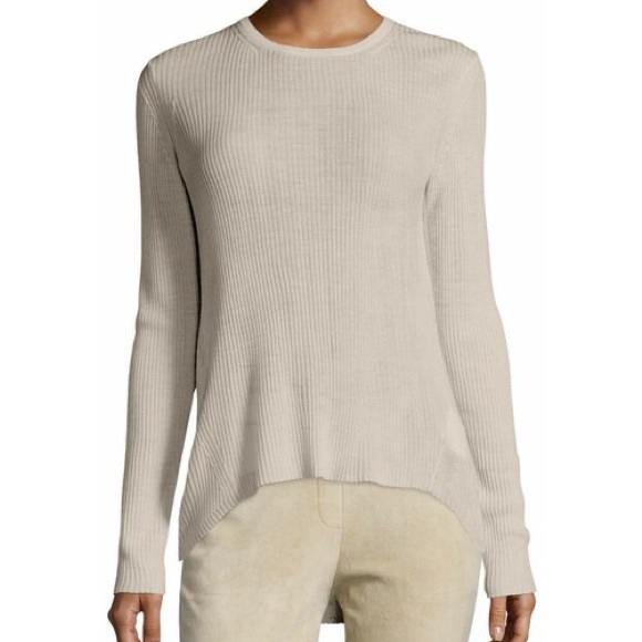 NWT Theory Ellyna Frosted Heather Grey Wool Sweater Women’s Size Small - Picture 1 of 6
